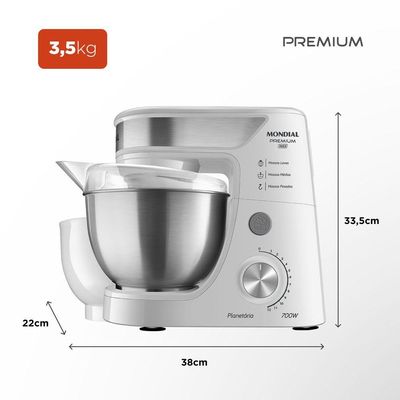 Batedeira Planetária Premium Inox Mondial 127v branco 110V