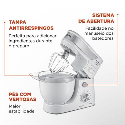 Batedeira Planetária Mondial Premium Bp-01p-w Batedeira Planetária-220v-branco/inox 220V