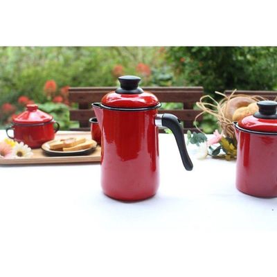 Bule Para Café Esmaltado Vermelho 1,5 L Ewel