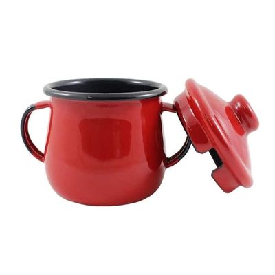 Açucareiro Esmaltado Vermelho 380 Ml Ewel