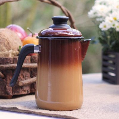 Bule Para Café Esmaltado Marrom Degradê 1,5 L Ewel