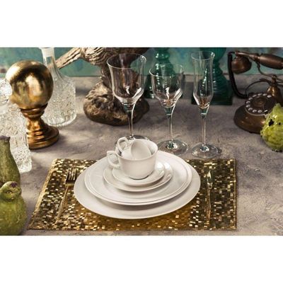 Aparelho De Jantar 42 Peças Flamingo White Oxford