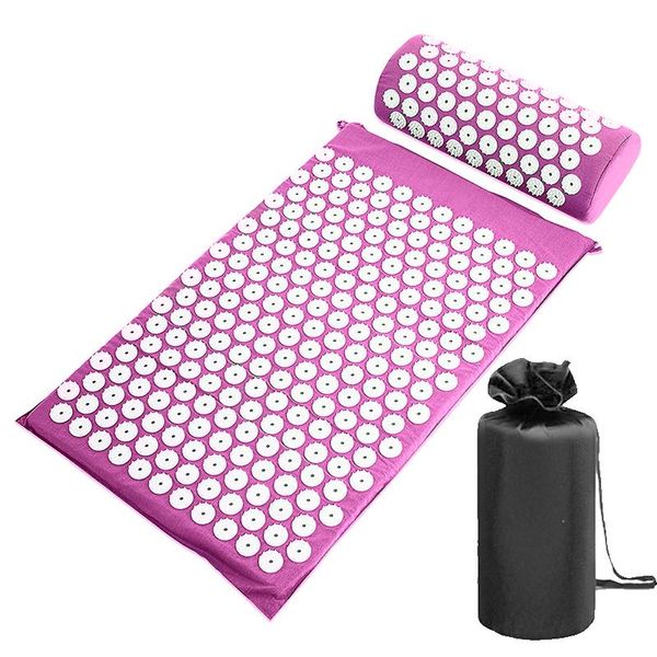 Almofada de Massagem em Yoga Almofada de Acupressão para Alívio de Estresse roxo