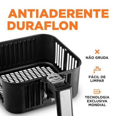 Fritadeira Elétrica Mondial Air Fryer 4 Litros Afn-40 Preto/inox 110v