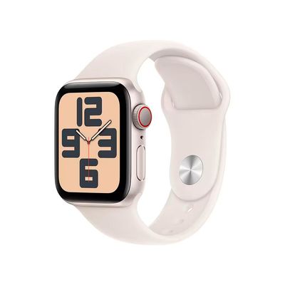 Watch SE GPS 40mm Pulseira Esportiva Estelar Apple Branco