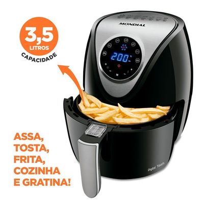 Fritadeira Elétrica Iv Digital Touch Af-30-di 127vpreto/inox