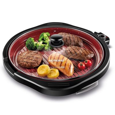 Grill Redondo Cook &amp; Grill G-03-Rc 220V/60Hz Red Ceramic