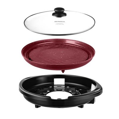 Grill Redondo Cook &amp; Grill G-03-Rc 220V/60Hz Red Ceramic