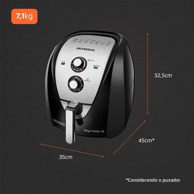 Fritadeira Sem Óleo Air Fryer 8L Afn-80-Bi Mondial Bi 220V 220V