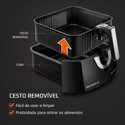 Fritadeira Sem óleo Air Fryer 6 Litros Afn-60-bi Mondial Air Fryer Afn-60-bi 220v/60hz