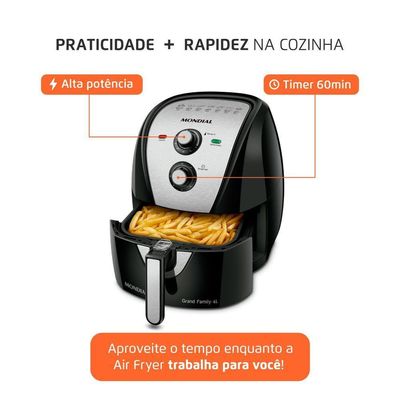 Fritadeira Sem óleo Air Fryer 6 Litros Afn-60-bi Mondial Air Fryer Afn-60-bi 220v/60hz