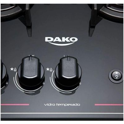 Fogão De Piso Dako 4 Bocas Acendimento Automático Magister Preto Bvolt Bivolt