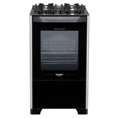 Fogão De Piso Dako 4 Bocas Acendimento Automático Magister Preto Bvolt Bivolt