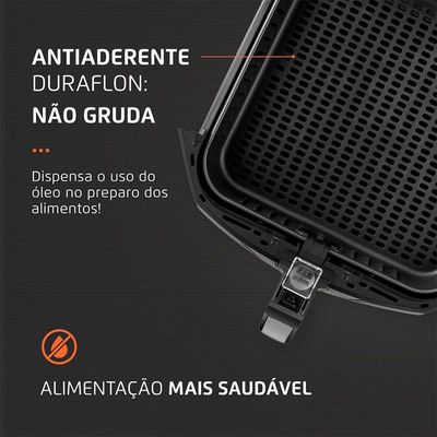 Fritadeira Elétrica Air Fryer 8 Litros Afn-80-bi Mondial Preto/inox 110v