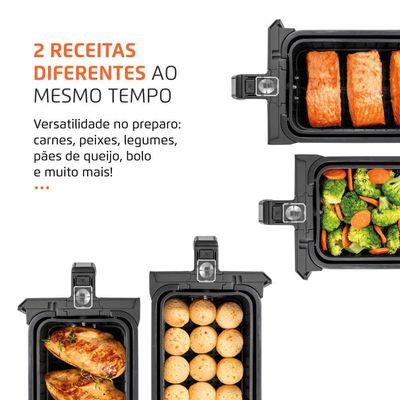 Fritadeira Air Fryer Dual Duplo Cesto 8l Afd-01-bi 127v/60hz
