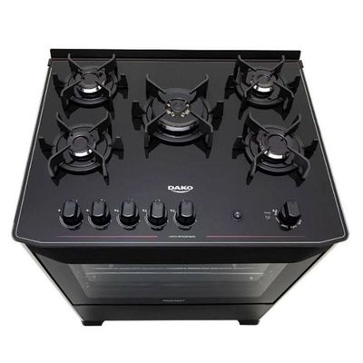 Fogão De Piso Dako 5 Bocas Acendimento Automático Magister Preto Bvolt Bivolt