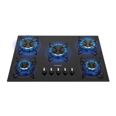 Cooktop A Gás 5 Bocas Mondial Ctg-02 Preto/Prata Bivolt Bivolt
