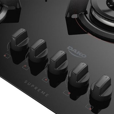 Cooktop Dako Supreme 5 Bocas Tripla Chama Preto Bivolt