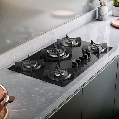 Cooktop Dako Supreme 5 Bocas Tripla Chama Preto Bivolt