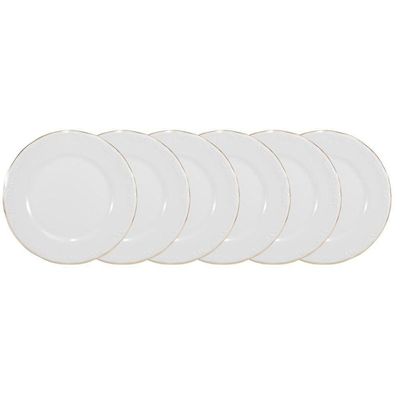 Conjunto De Pratos Rasos 06 Peças Pomerode Ouro Schmidt