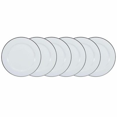 Conjunto De Pratos Rasos 06 Peças Itamaraty Prata Schmidt