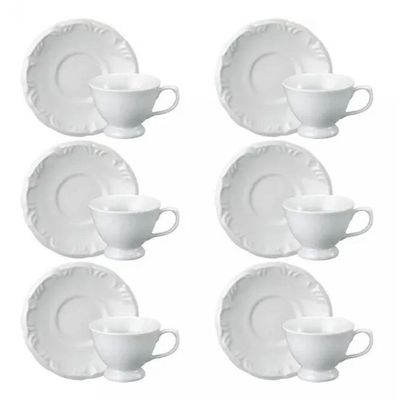 Conjunto de Xícara de Café com Pires 06 Peças Schmidt