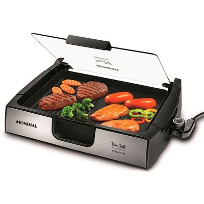 Chapa Mondial Due Grill Premium G-10 Grill-127v-preto/inox 110V