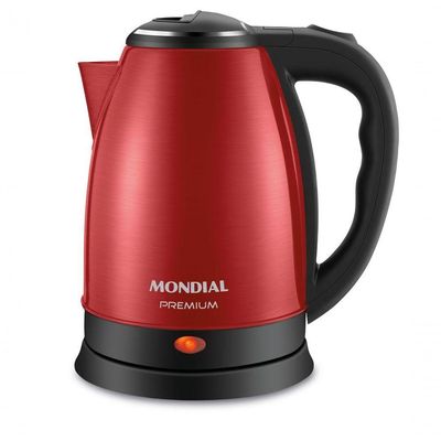 Chaleira Elétrica Mondial Pratic Inox Vermelho/Inox 220V 220V