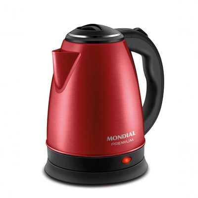 Chaleira Elétrica Mondial Pratic Inox Vermelho/Inox 220V 220V