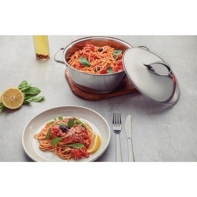 Caçarola Rasa Allegra 24 Cm 4,2 L Em Aço Inox