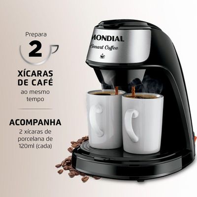 Cafeteira Mondial 2 Xícaras Smart Coffee C-42-2x-bi Cafeteira C-42-2x-bi 127v/60hz 2 Xícaras 110V