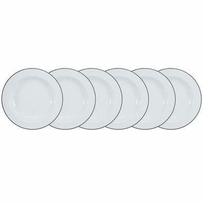 Conjunto De Pratos Fundos 06 Peças Itamaraty Prata Schmidt