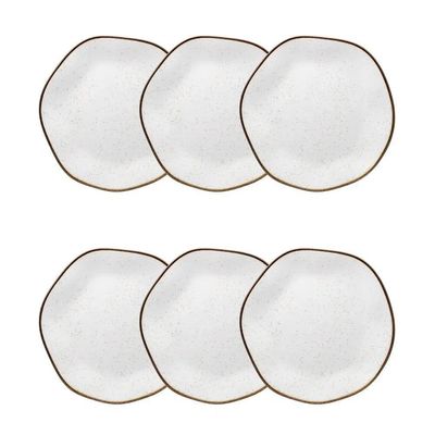 Conjunto De Pratos De Sobremesa 06 Peças Ryo Maresia Oxford