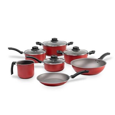 Conjunto De Panelas 7 Peças Ruby Brinox Vermelho