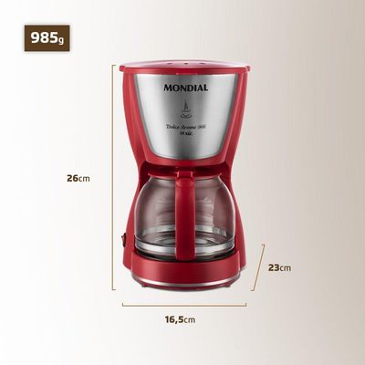 Cafeteira Elétrica Mondial Dolce Arome C-35-18x Cafeteira C-35-18x 220v/60hz Jarra De Vidro 220V