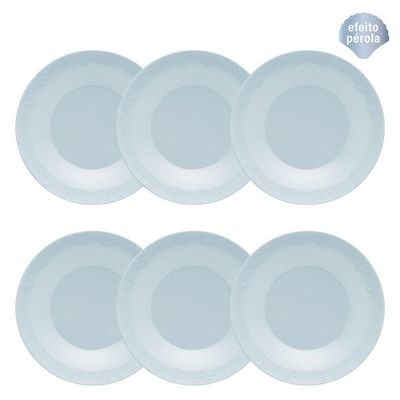 Conjunto de 6 Pratos Fundos Mia Cristal Oxford