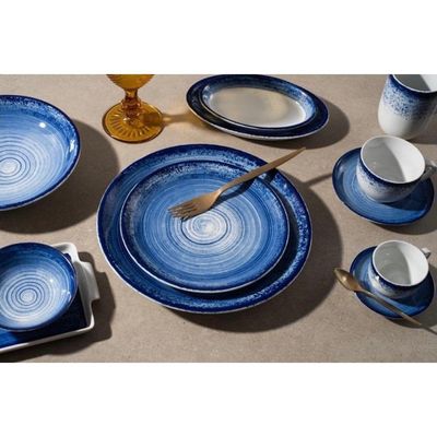 Aparelho De Jantar 30 Peças Esfera Azul Schmidt