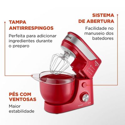 Batedeira Planetária Mondial Premium Bp-01p-r Batedeira Planetária-127v-vermelho/inox 110V