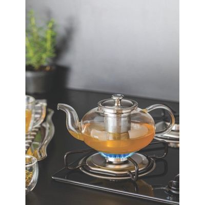 Bule Chá Em Vidro E Aço Inox Com Infusor 1 L 61764/100