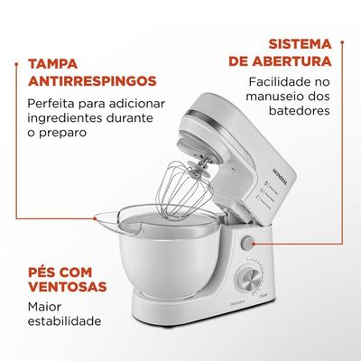 Batedeira Planetária Mondial Bp-03-w Batedeira Planetária-220v-branco 220V