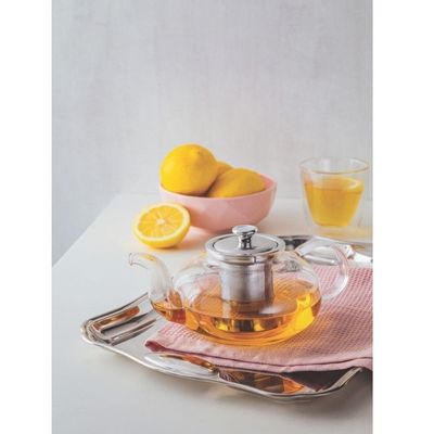 Bule Chá Em Vidro E Aço Inox Com Infusor 1 L 61764/100