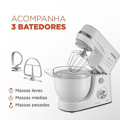 Batedeira Planetária Mondial Bp-03-w Batedeira Planetária-220v-branco 220V