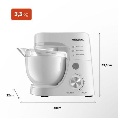 Batedeira Planetária Mondial Bp-03-w Batedeira Planetária-220v-branco 220V