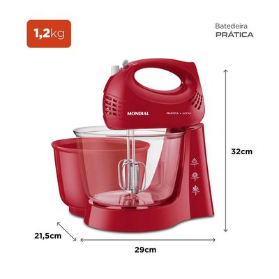 Batedeira Mondial Prática B-45-R Batedeira B-45-R 127V/60Hz .