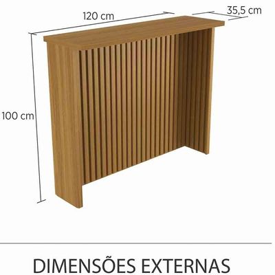 Painel De Ilha Nesher 120 Cm 100 Mdf Freijó