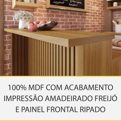 Painel De Ilha Nesher 120 Cm 100 Mdf Freijó