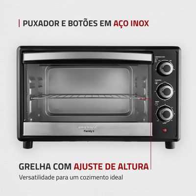 Forno Elétrico 42L Family II Mondial Preto e Inox  FR-42 127V