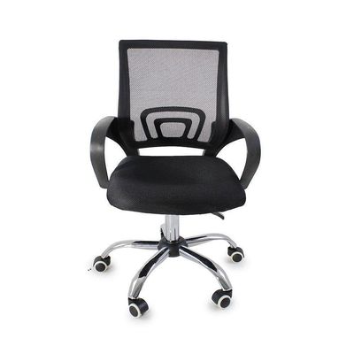 Kit 6 Cadeiras De Escritório Begonia Tela Mesh Ergonômica - Preto