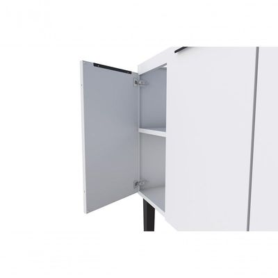 Gabinete Armário Cozinha Jupter 2.00 Mt Aço P Pia 200 Cm 4 Portas 3 Gavetas,branco