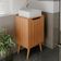 Gabinete 1 Porta Com Cuba Para Banheiro Bn3630x41 Amendoa Tecno Mobili Amendoa